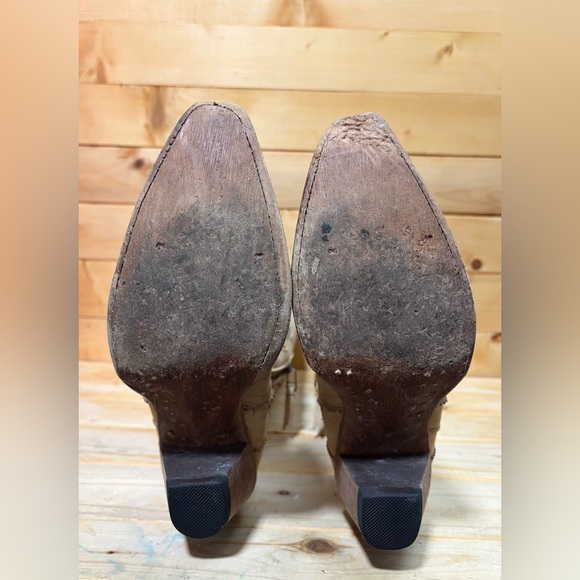 Junk Gypsy by Lane Hard to Handle over the knee cowgirl boots in tonal Cream - Picture 5 of 11